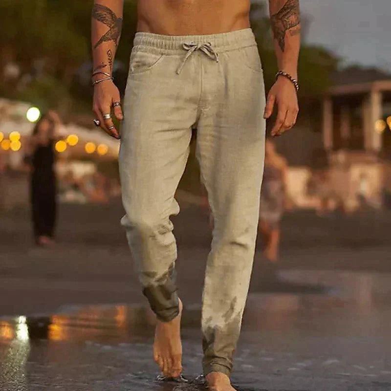 Vasile - Pantaloni Largi din In