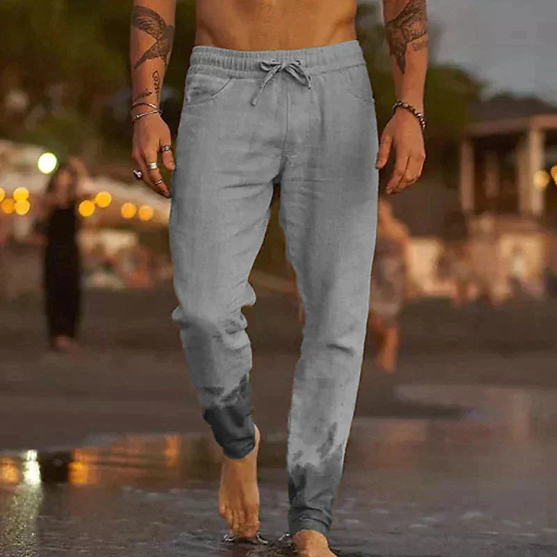 Vasile - Pantaloni Largi din In