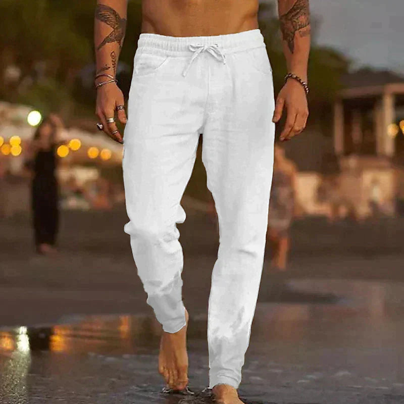Vasile - Pantaloni Largi din In