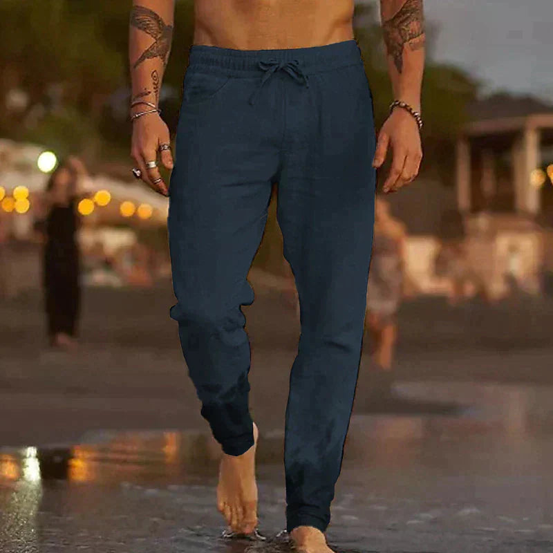 Vasile - Pantaloni Largi din In