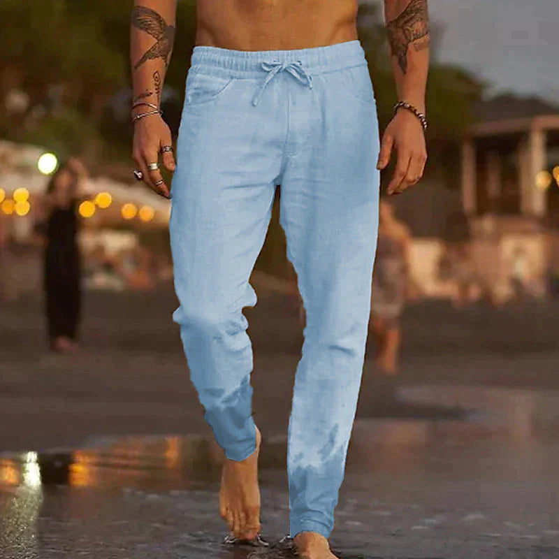 Vasile - Pantaloni Largi din In