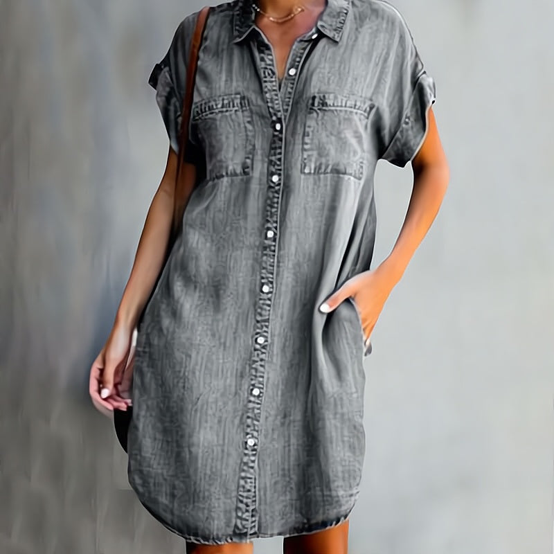 Elen™ | Rochie cămașă cu nasturi