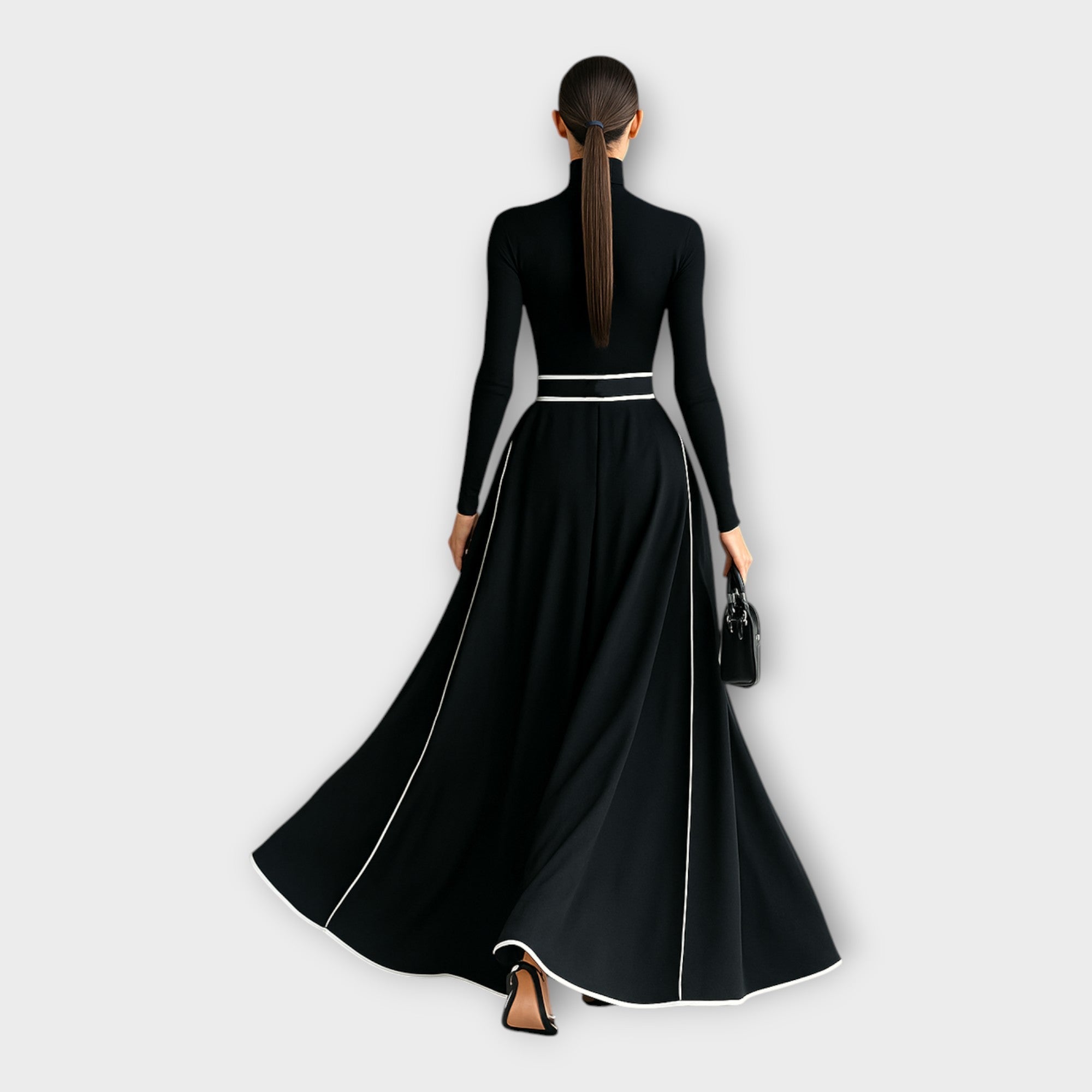 Rochie lungă cu finețe minimală