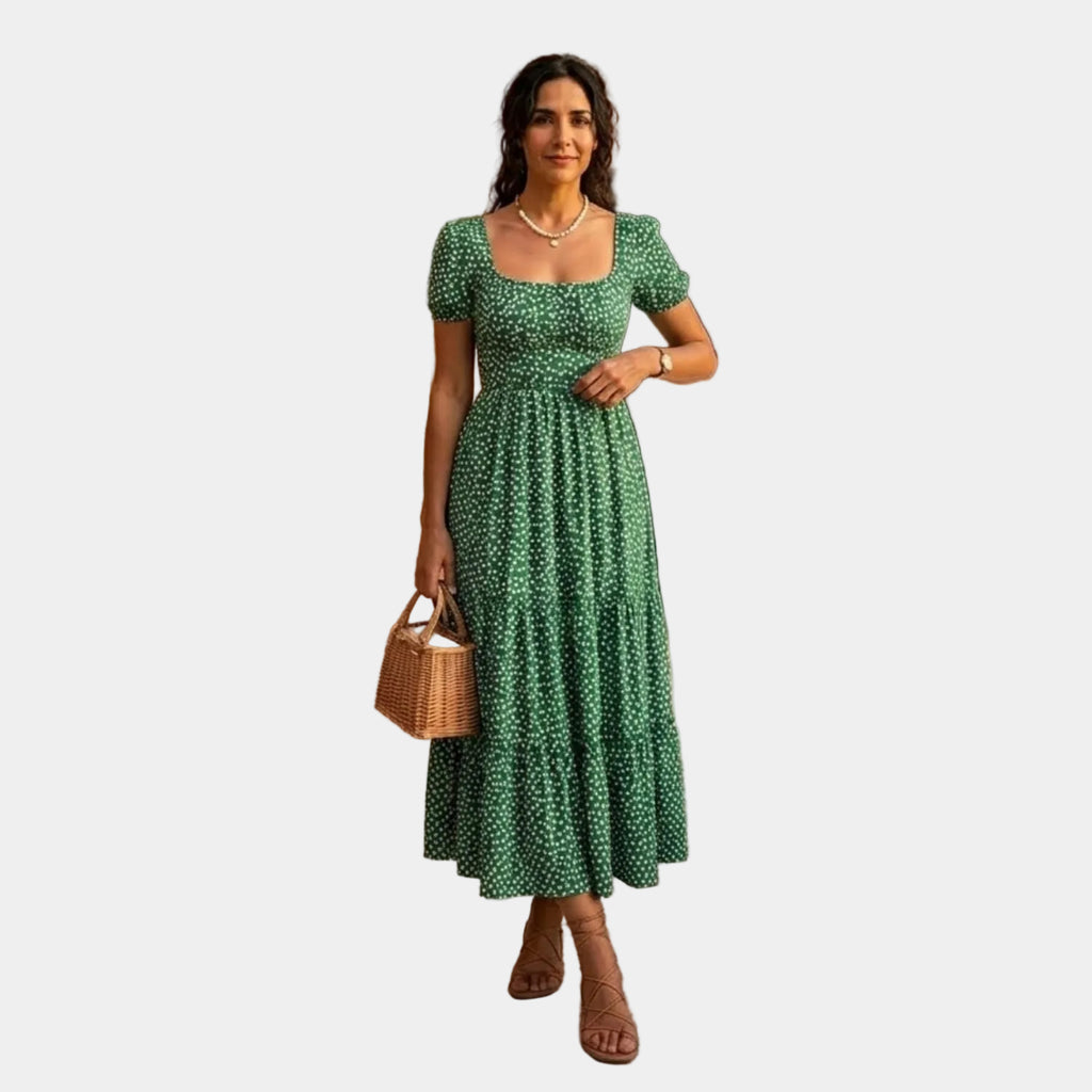 Julia | Rochie midi cu imprimeu floral