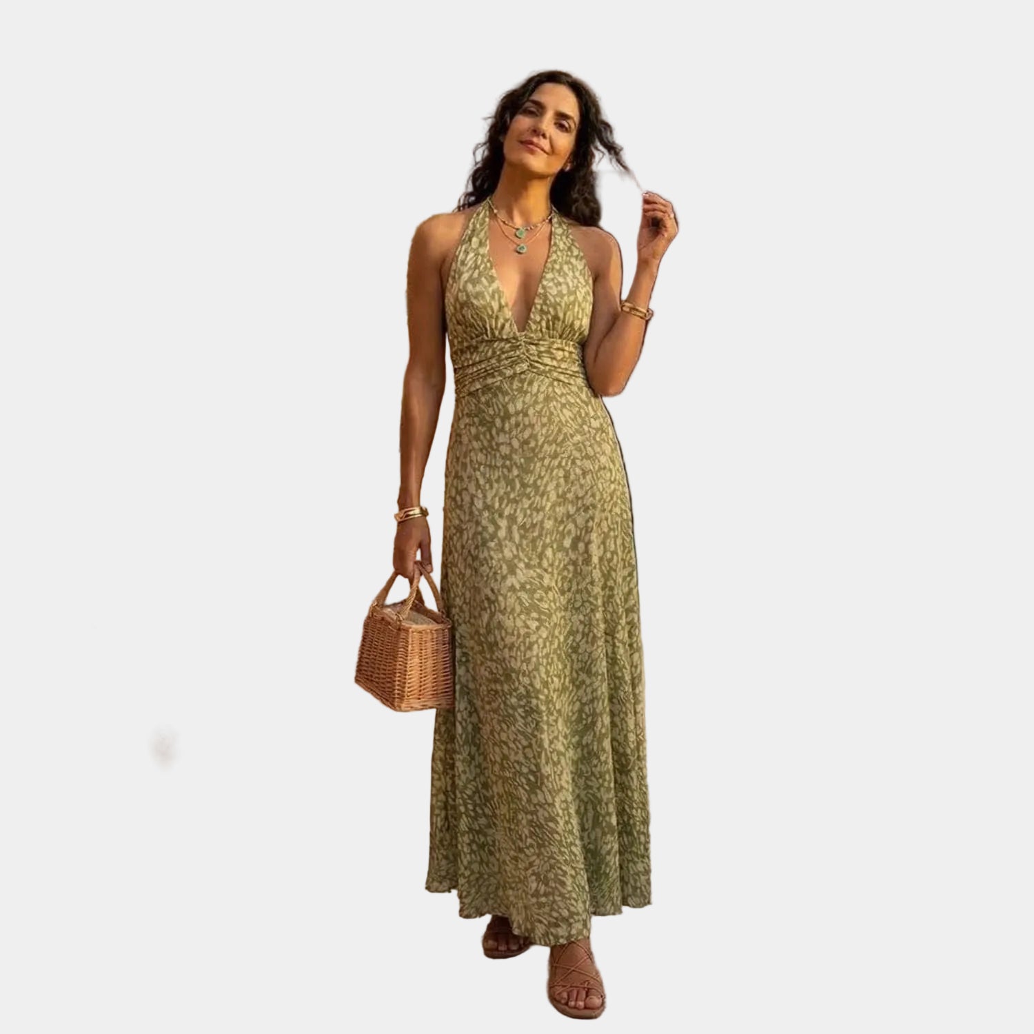 Chelsea · Rochie maxi cu fundiță la spate