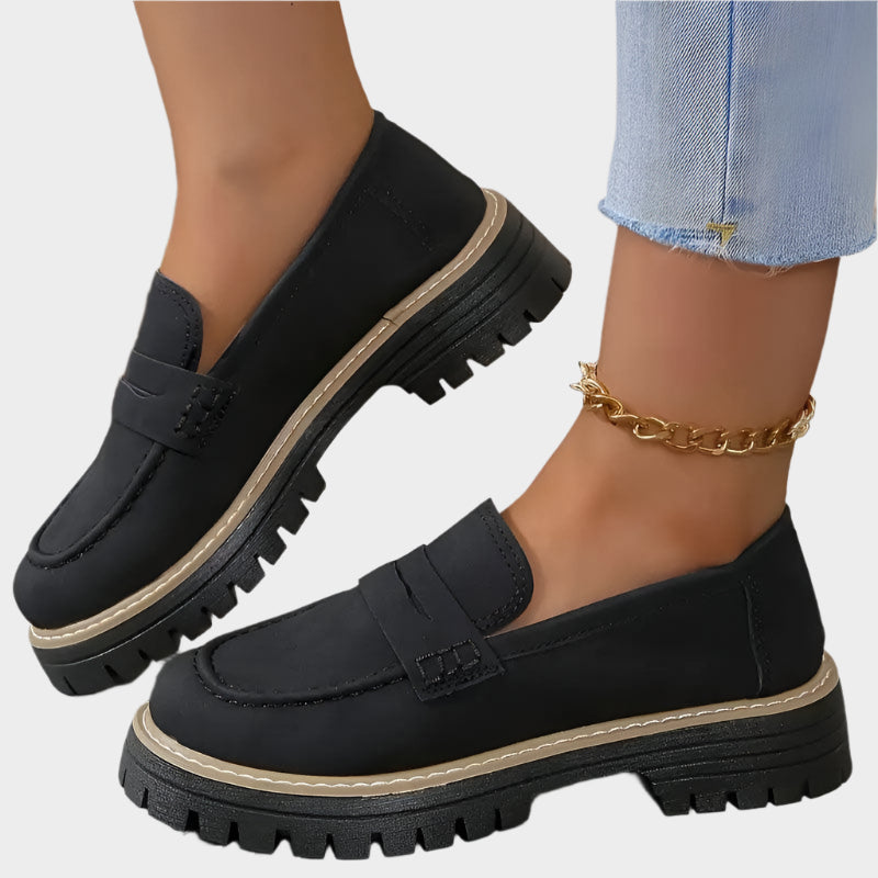 Veronika Pantofi Eleganți Mocasină cu Talpă Masivă Urbană