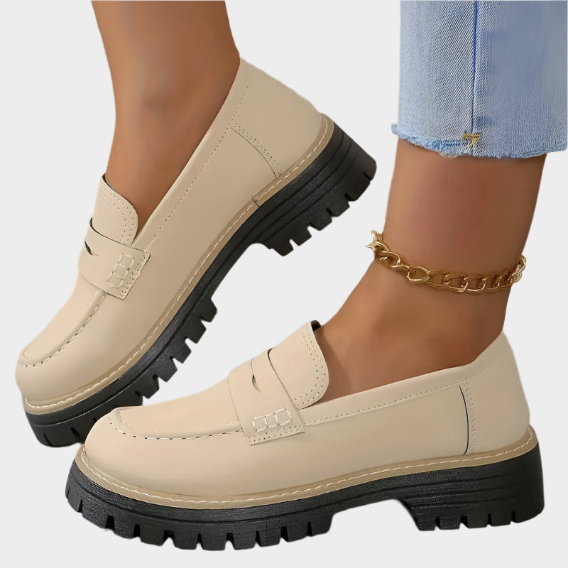 Veronika Pantofi Eleganți Mocasină cu Talpă Masivă Urbană