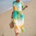 Rochie lungă fluidă, chic și confortabilă