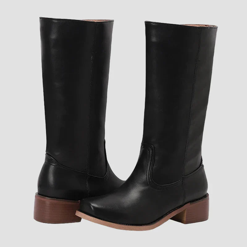 Despina - Botine clasice de echitație cu tălpi înalte