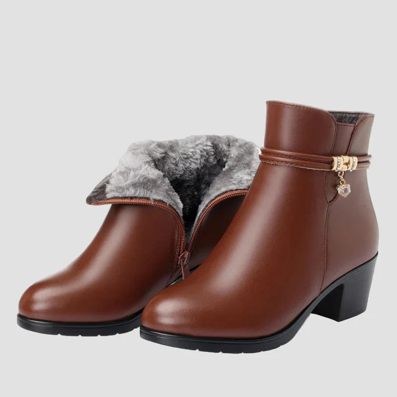 Frederica - Botine elegante de iarnă cu fermoar