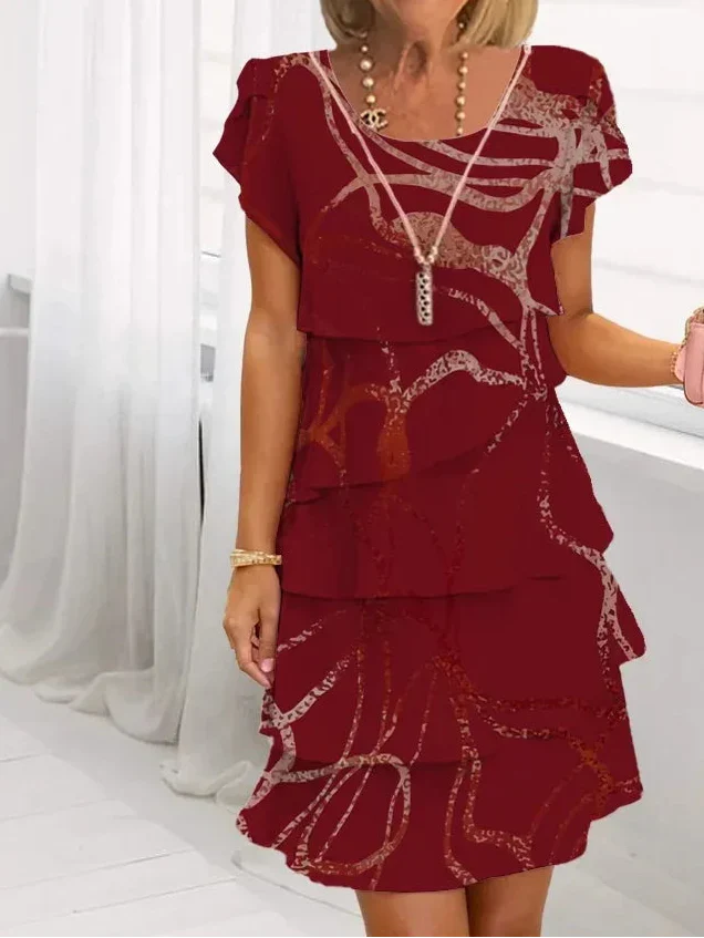 Monica - Rochie Elegantă cu Volane