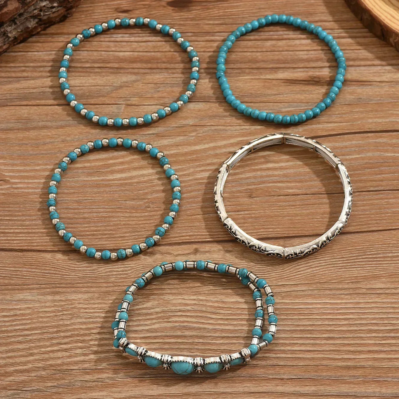 Set de Colier Boho Turcoaz