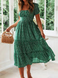 Julia | Rochie midi cu imprimeu floral