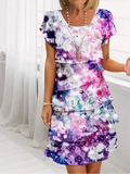 Vanessa - Rochie Elegantă Cusută cu Dungi