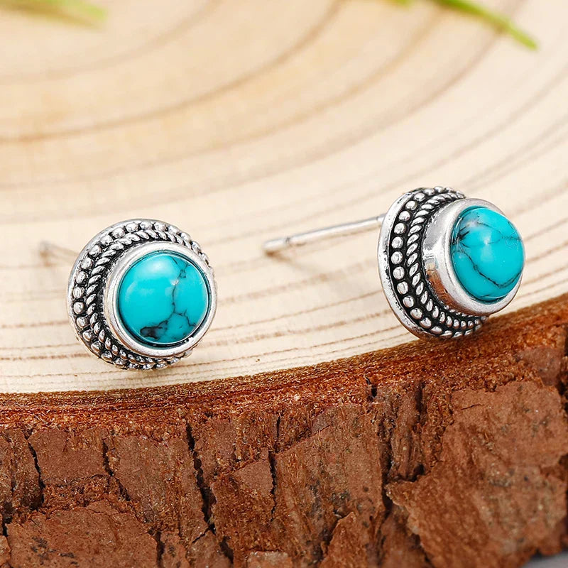 Cercei Vintage Boho Mimetici Turcoaz
