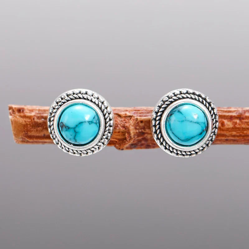 Cercei Vintage Boho Mimetici Turcoaz