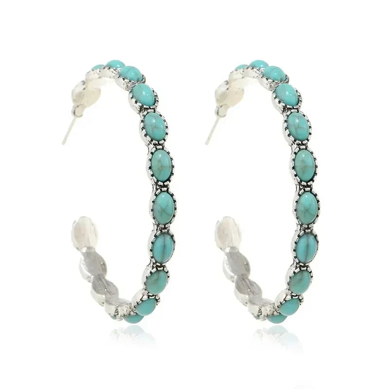 Cercei Vintage Boho Turcoaz