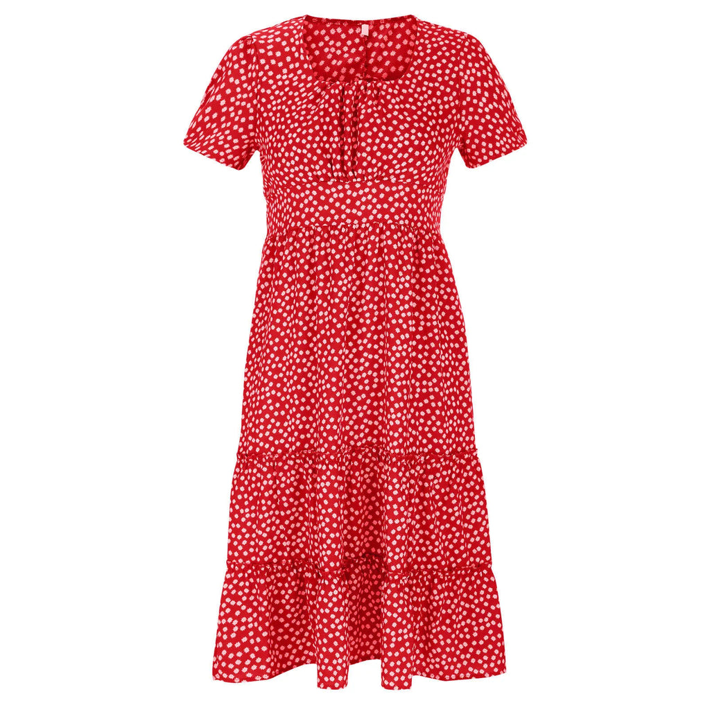 Julia | Rochie midi cu imprimeu floral