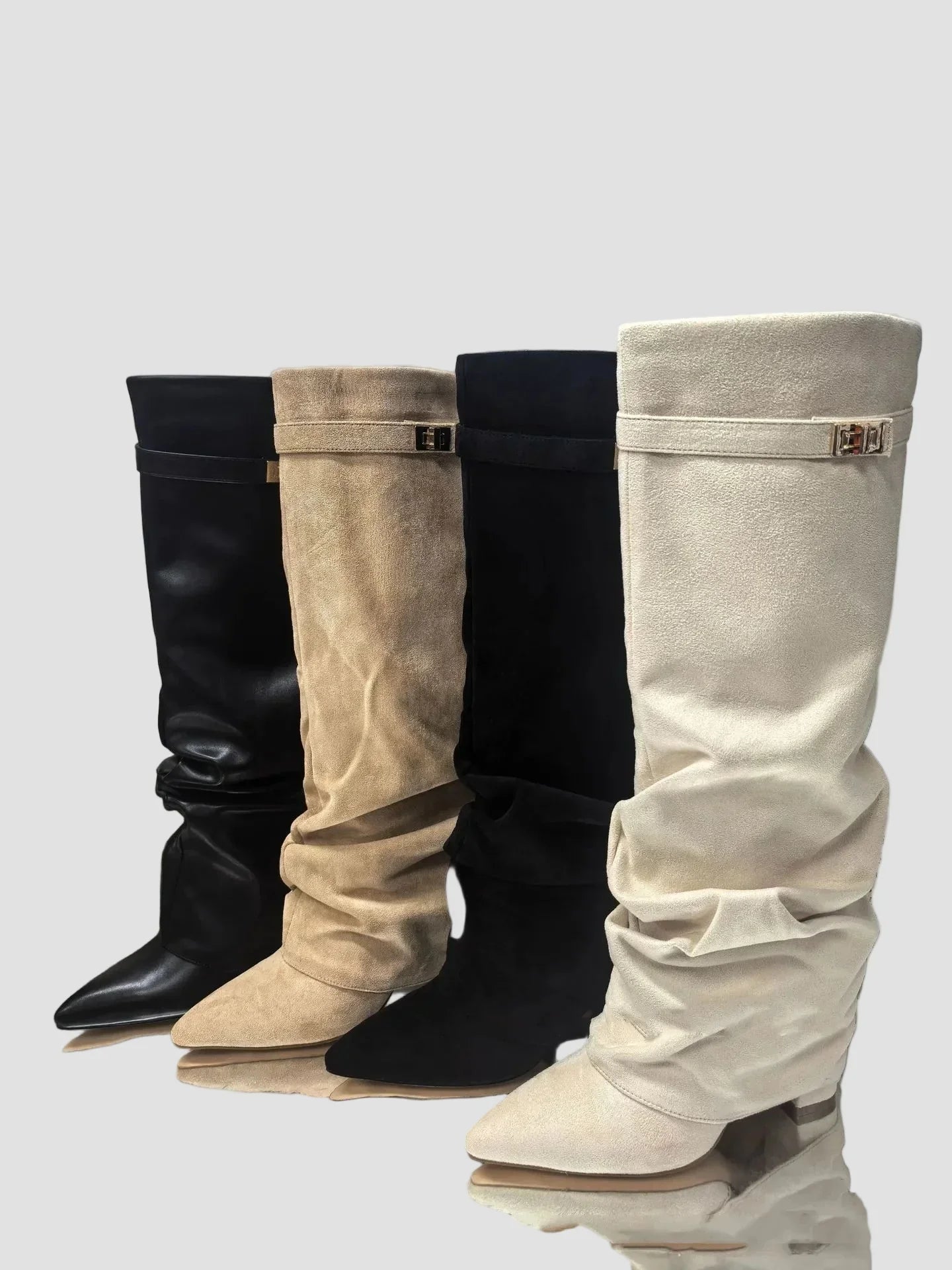 Cizme Înalte cu Design Elegant
