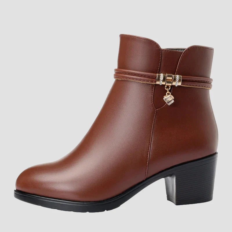 Frederica - Botine elegante de iarnă cu fermoar