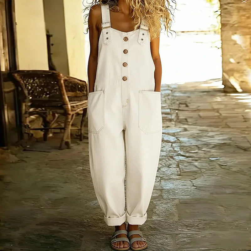 Mae™ | Salopetă vintage din bumbac moale cu efect de denim