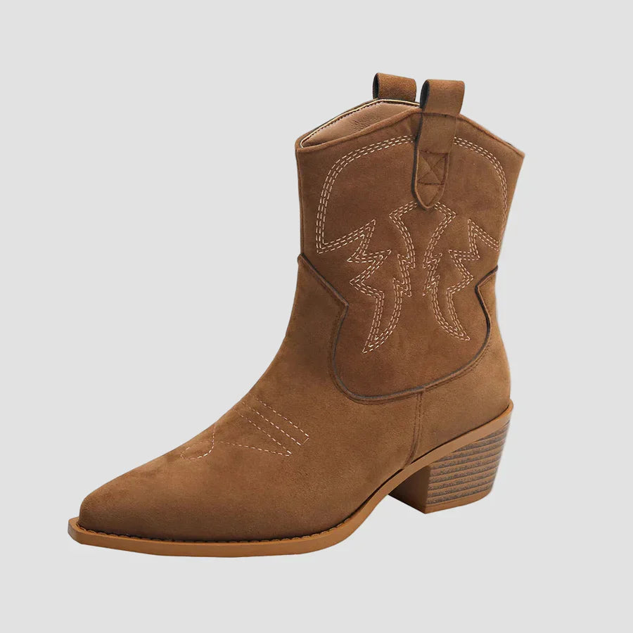 Botine western brodate stilate