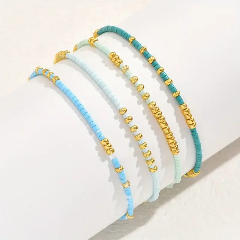 Set Brățară cu Perle în Stil Chic Bohemic