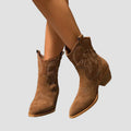 Botine western brodate stilate