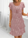 Victoria - Rochie elegantă cu dungi