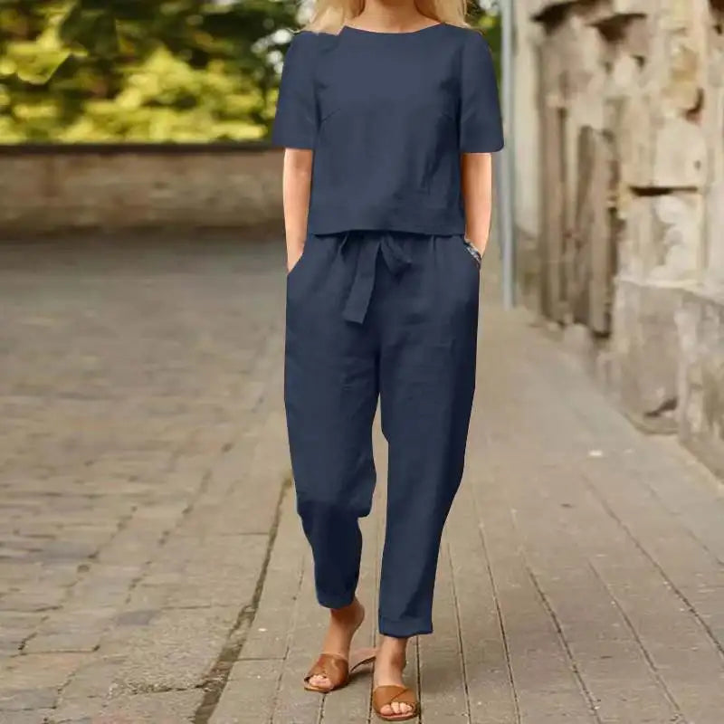 Lili | Set de lenjerie din in în două piese
