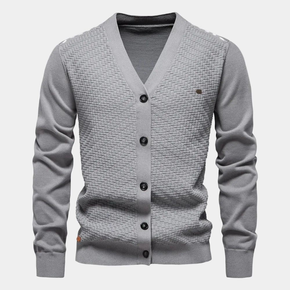 Dylan | Cardigan pentru bărbați călduros cu decolteu în V