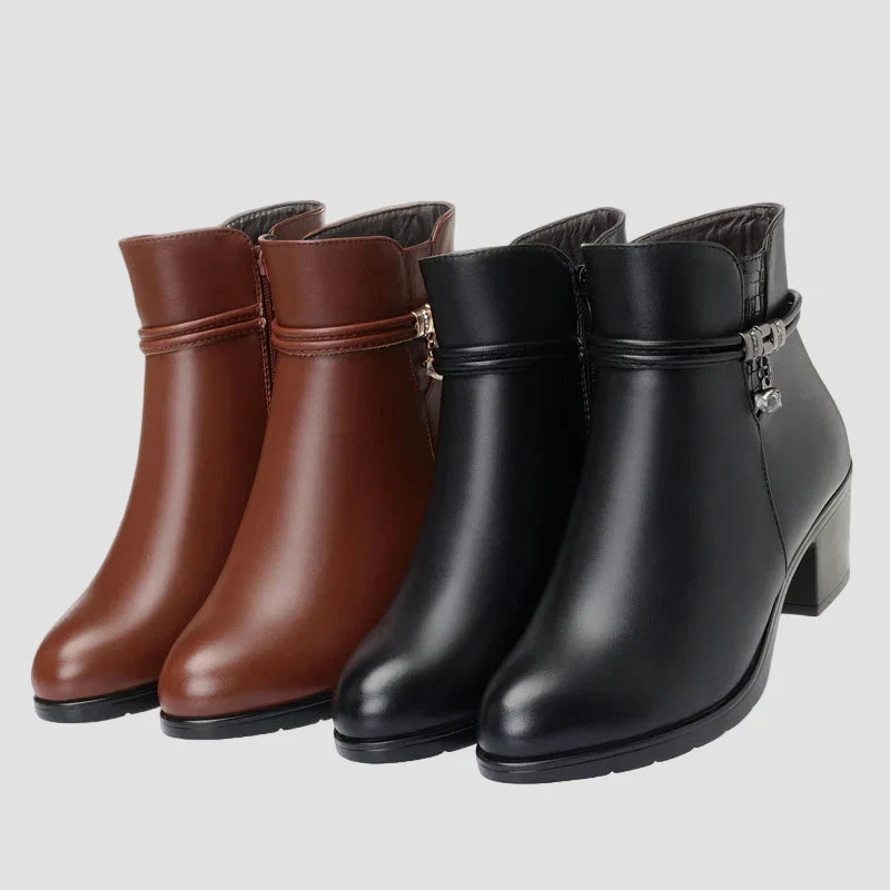 Frederica - Botine elegante de iarnă cu fermoar