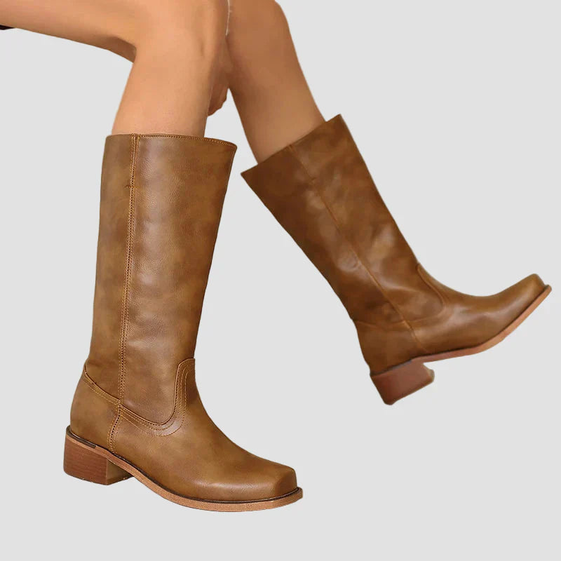 Despina - Botine clasice de echitație cu tălpi înalte