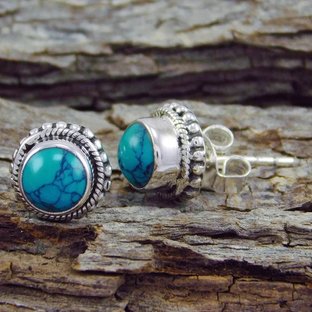 Cercei Vintage Boho Mimetici Turcoaz
