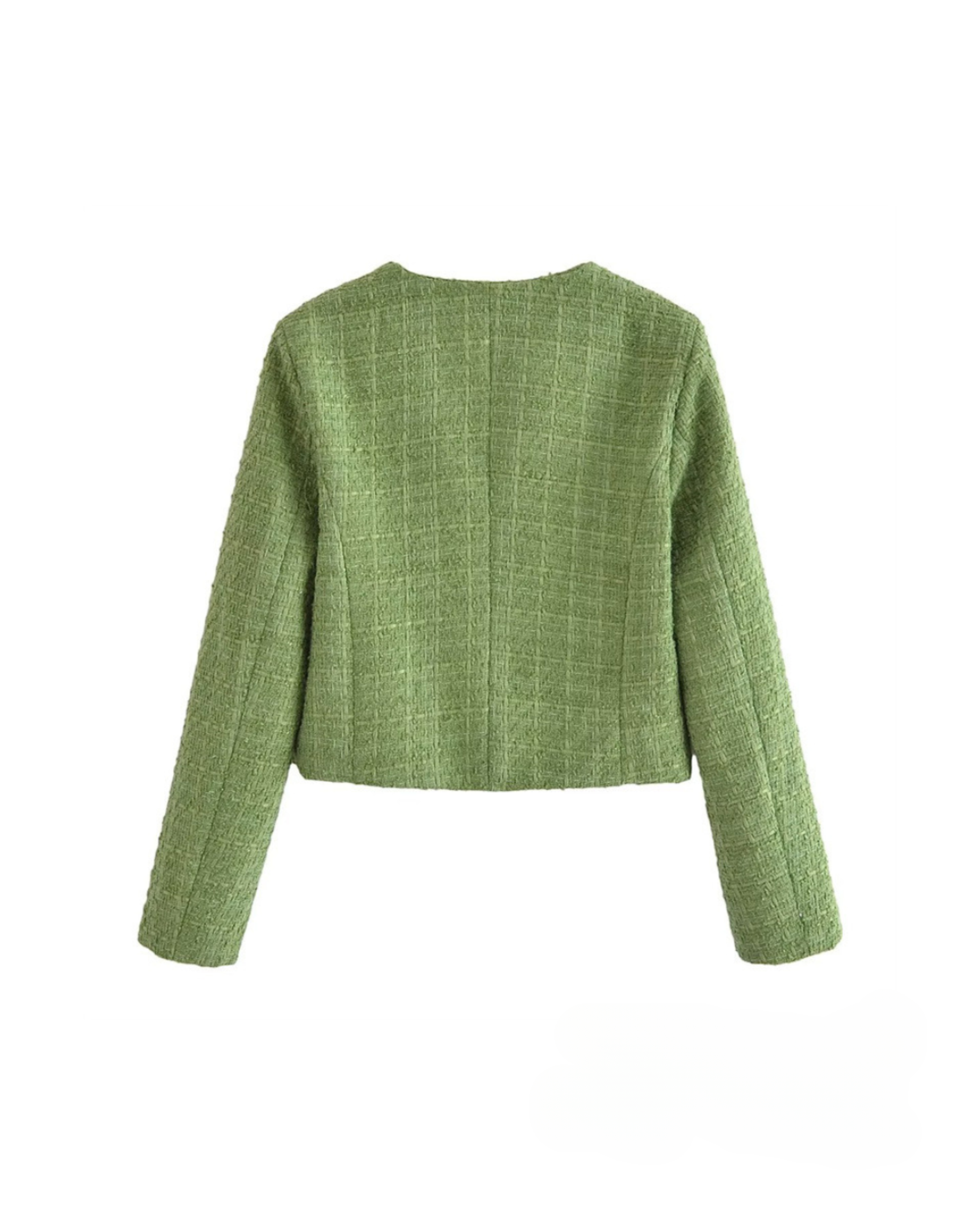 Daria - Jachetă Tweed Verde