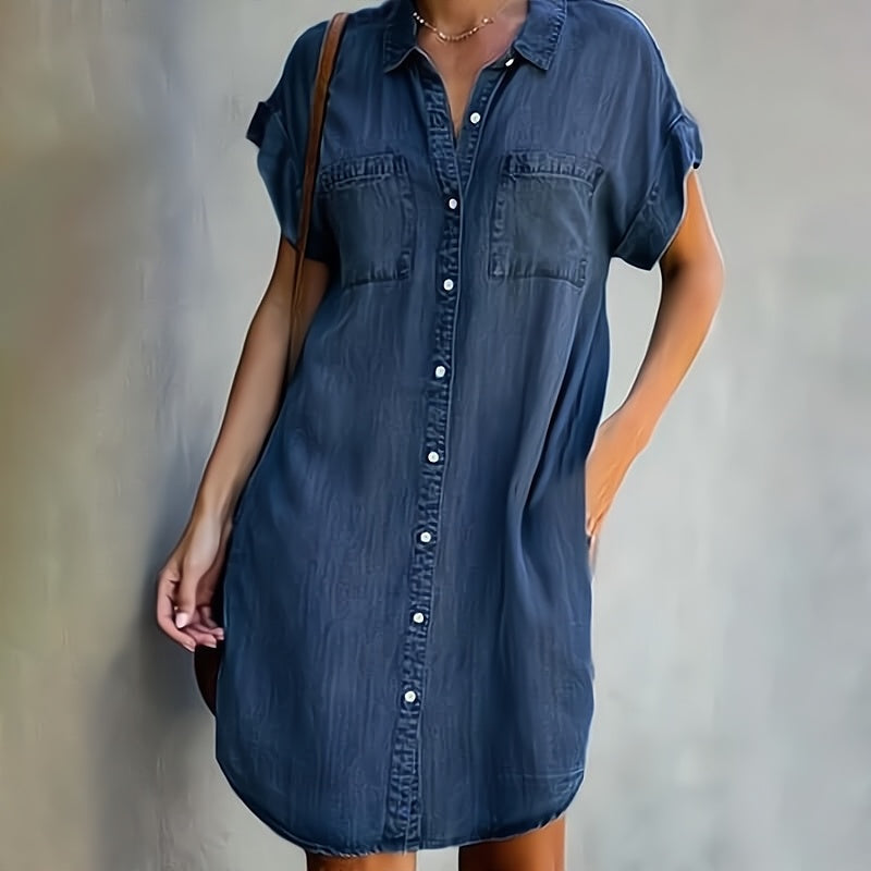 Elen™ | Rochie cămașă cu nasturi