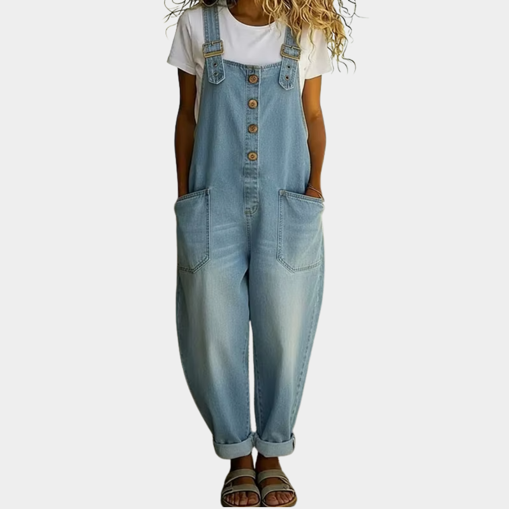 Mae™ | Salopetă vintage din bumbac moale cu efect de denim