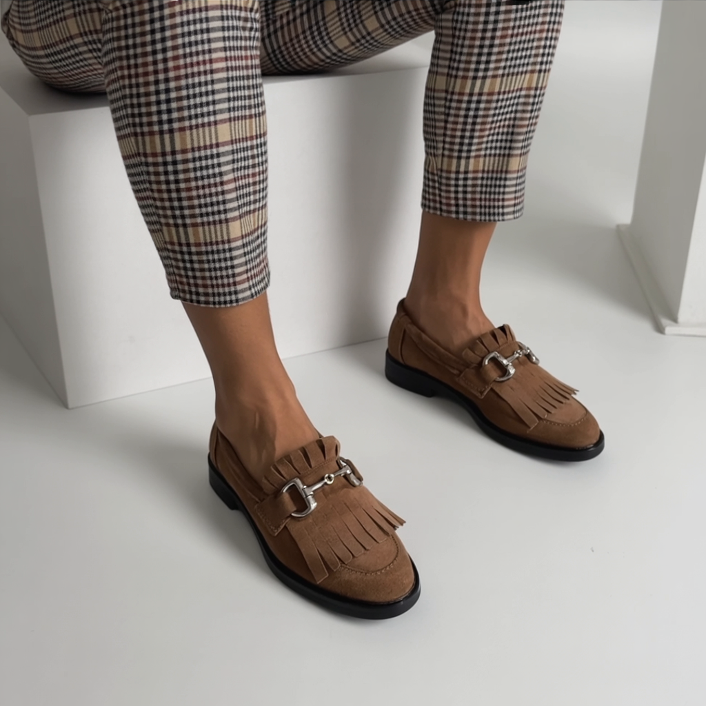 Sofia - Mocăsini din Suede Artificial cu Vârf Rotund - Confort Zilnic