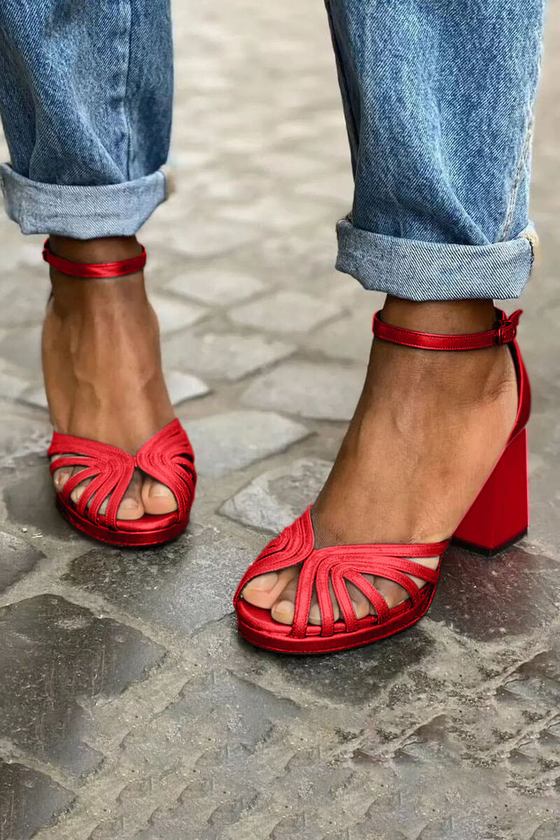 Zoe - Sandale bicolore cu guler