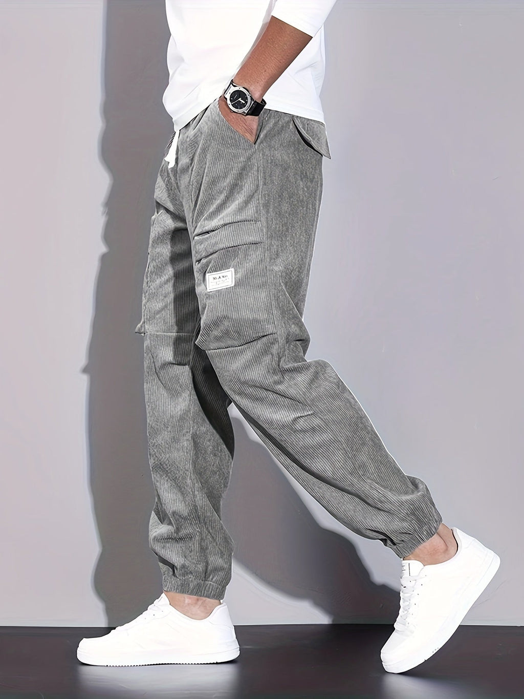 Roy | Pantalon Cargo Din Corduroy
