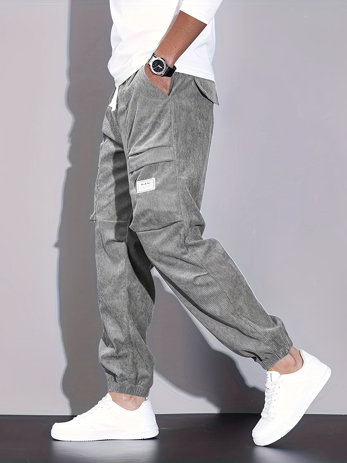 Roy | Pantalon Cargo Din Corduroy