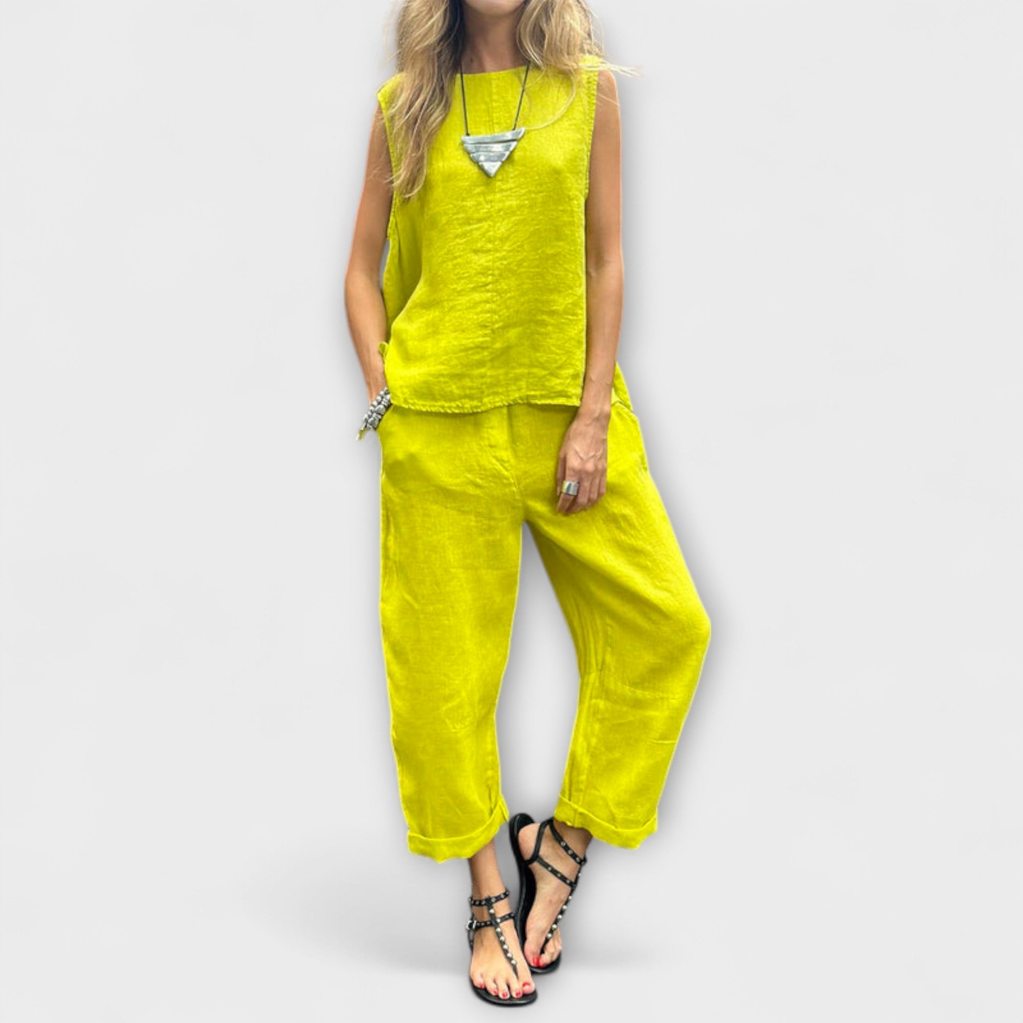 Jennifer - Outfit lejer din bumbac și in