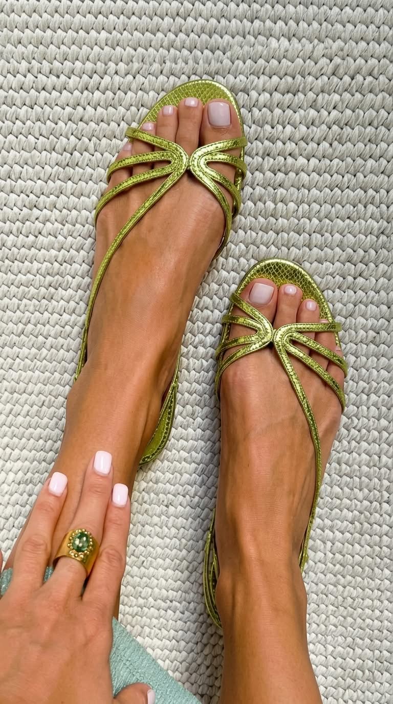 Ginevra | Sandale Aurii Eleganță de Vară