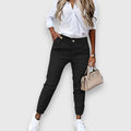 Izabel – Pantaloni eleganți cu talie înaltă