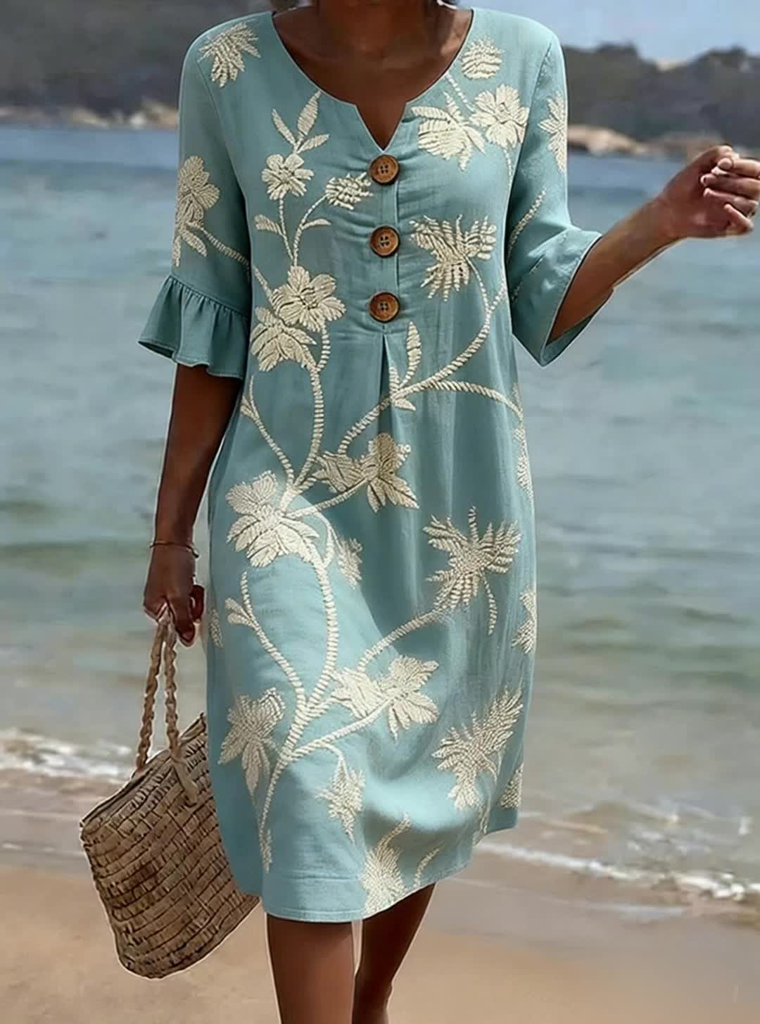 Rochie casual pentru femei cu imprimeu floral