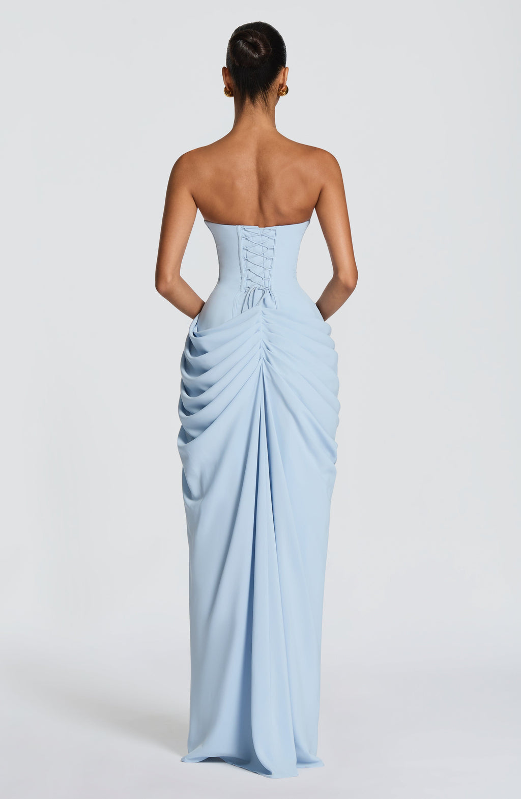 Mircea – Rochie Maxi de Gală cu Corset și Drapaj Rafinat