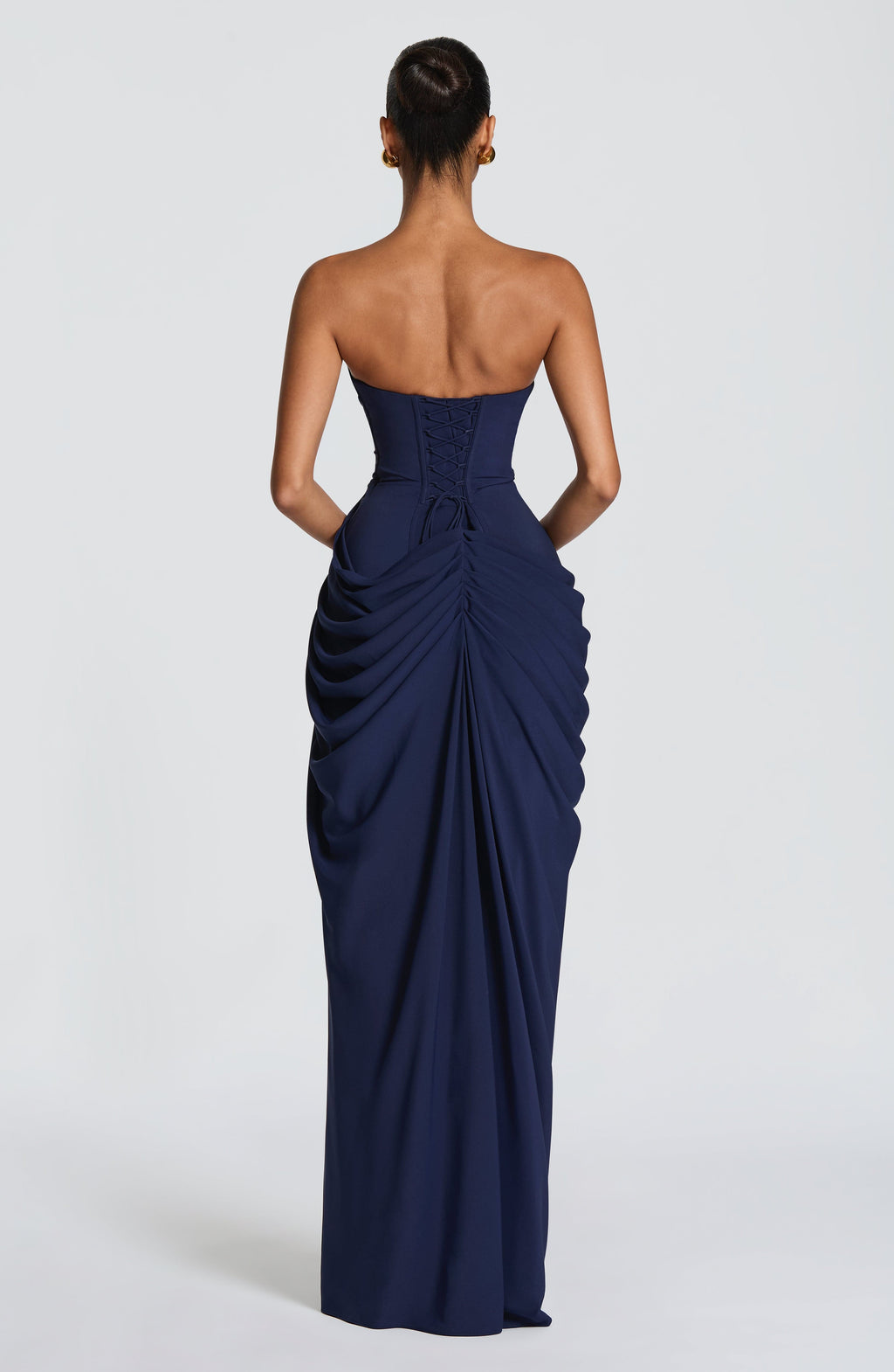 Mircea – Rochie Maxi de Gală cu Corset și Drapaj Rafinat