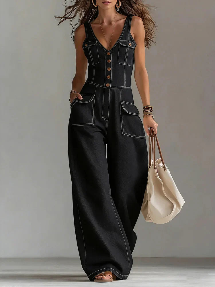 Sophie™ | Salopetă din denim ușoară