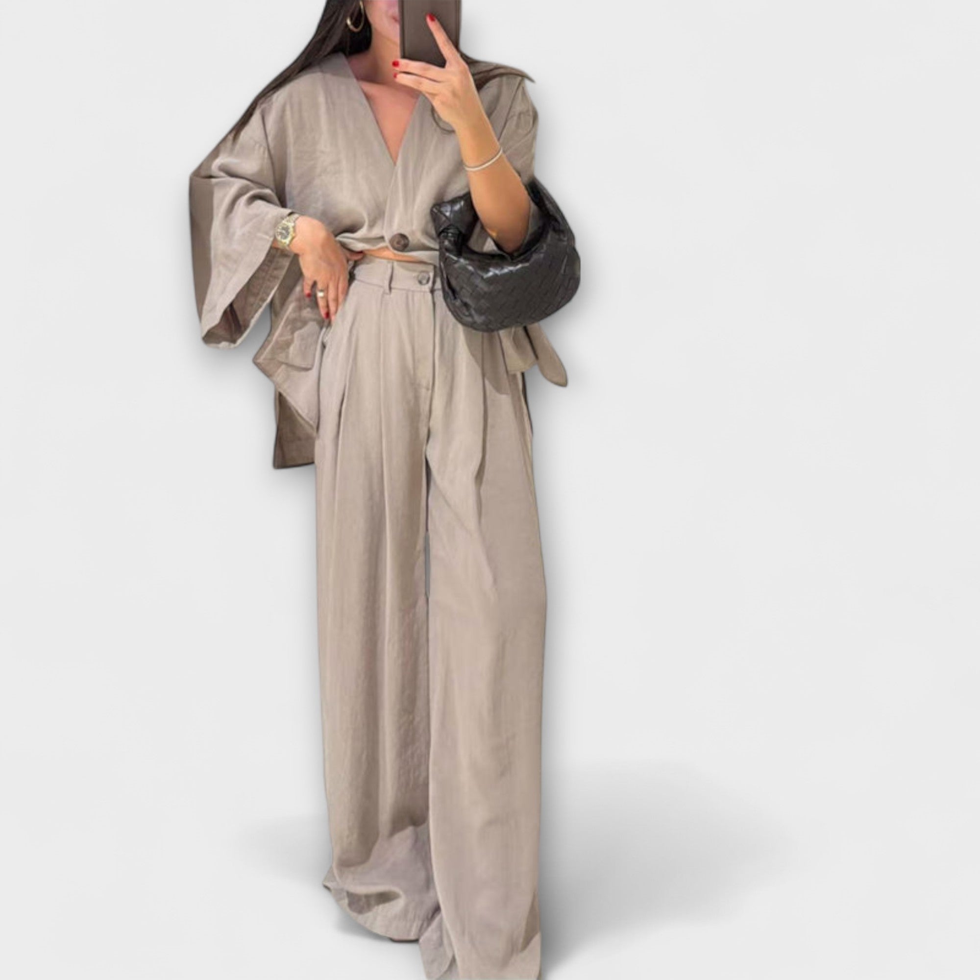 Jacqueline - Top din două straturi și pantaloni