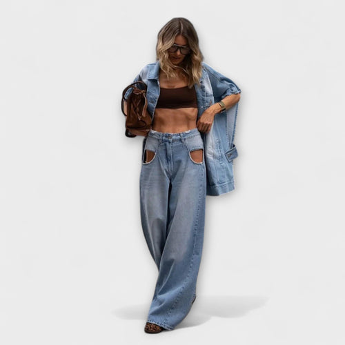 Blair - Set de denim fără mâneci